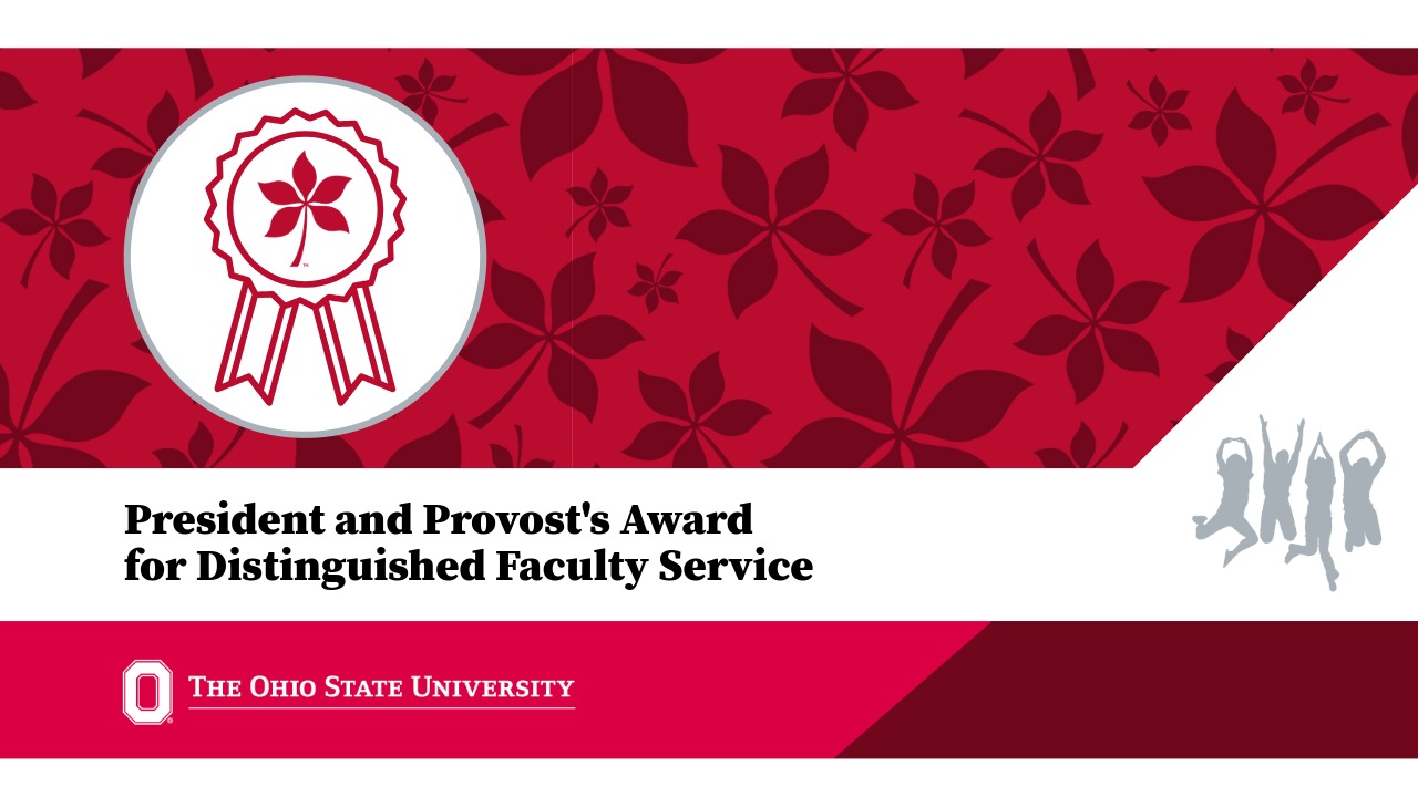 President and Provost's Award for Distinguished Faculty service banner