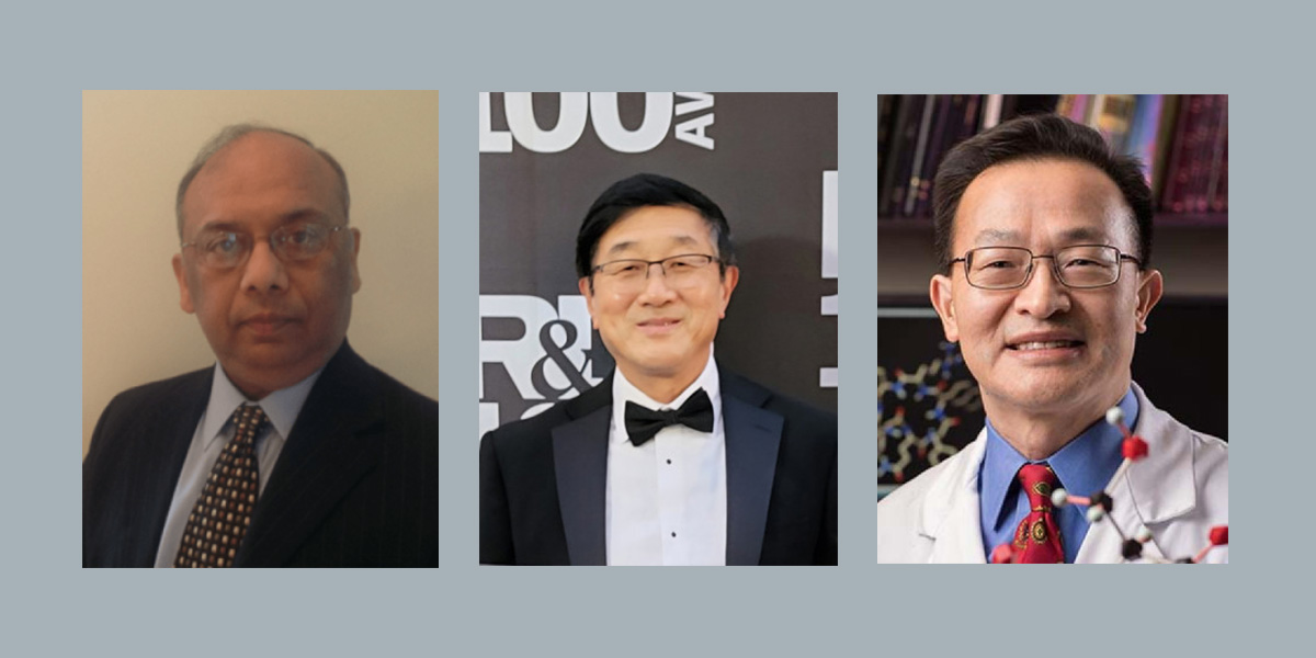 Headshots of Anant Agarwal, Alan Luo and Dehua Pei