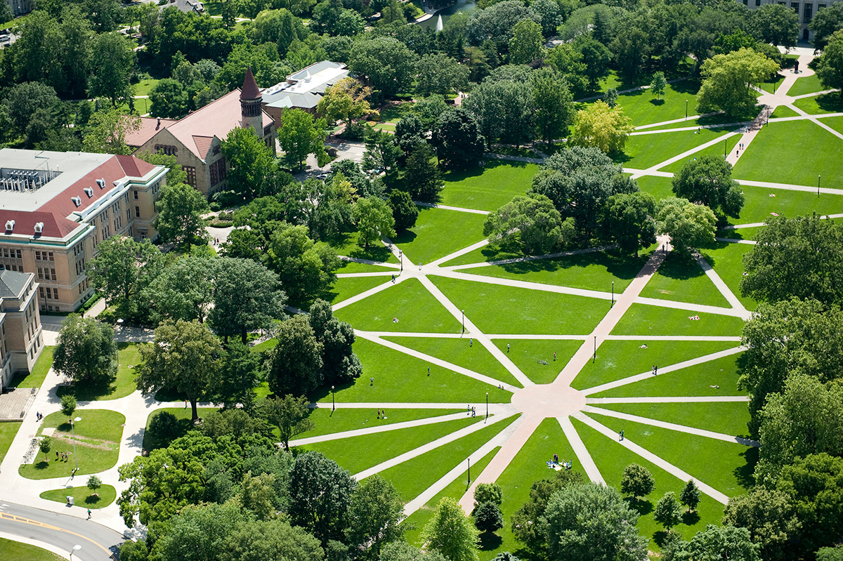 Aerial view of the Oval.