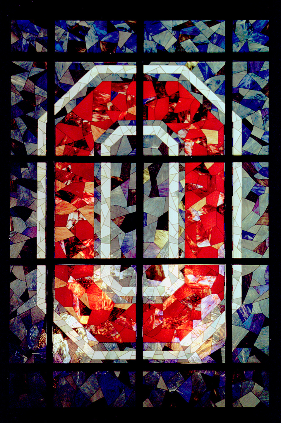 Block O stained glass window at Ohio Stadium