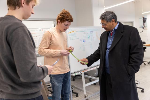 Provost Bellamkonda with students