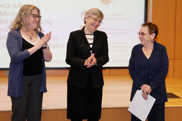 College of Arts and Sciences leaders congratulate Anita Hopper.